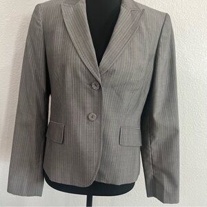 Anne Klein Gray Striped Blazer